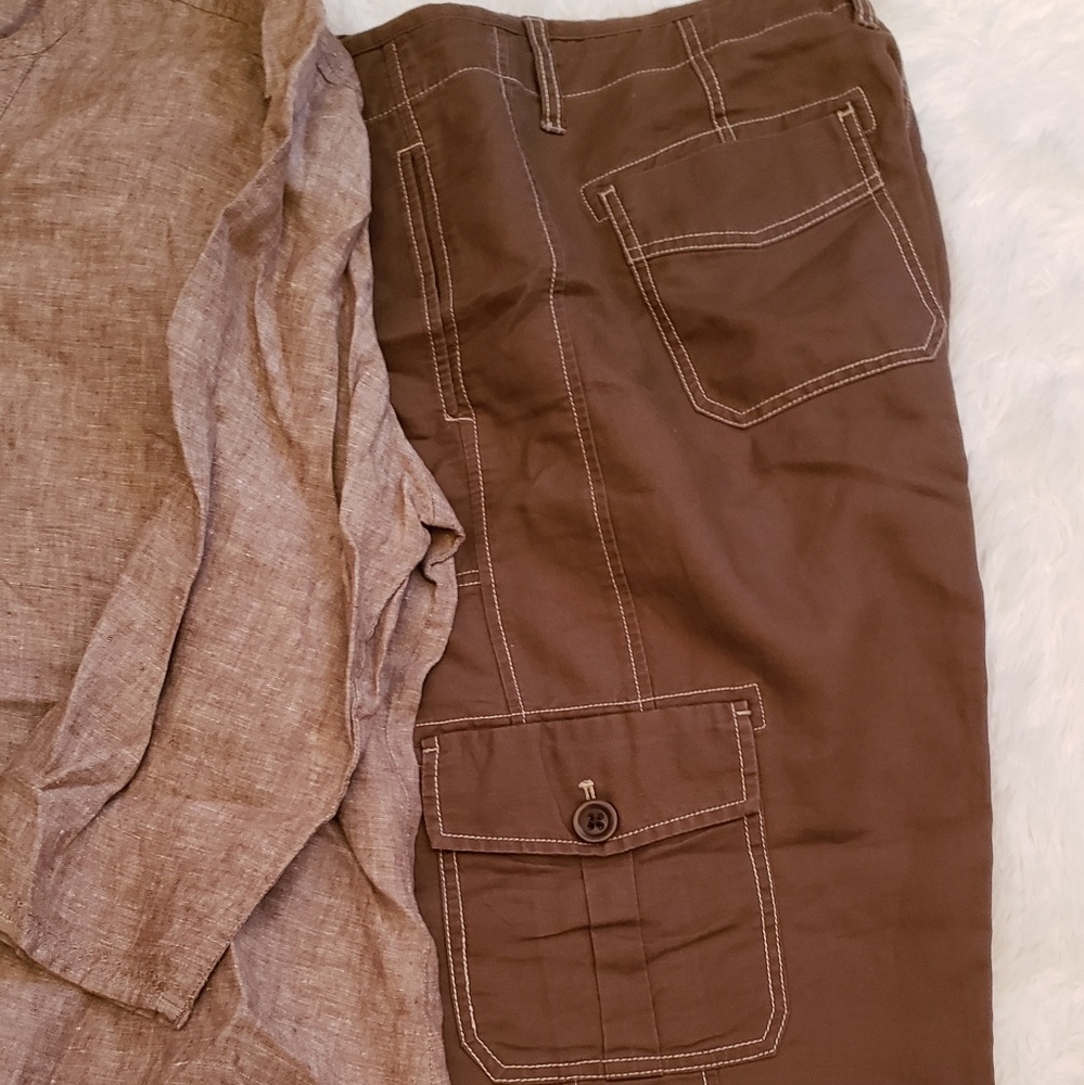 Linen Cargo pants with Linen top